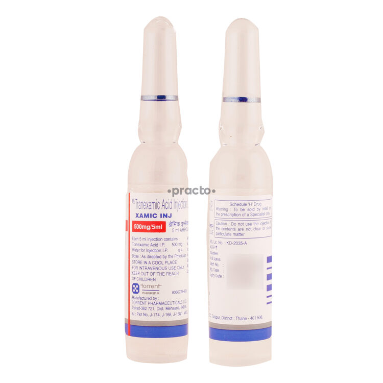 Xamic 500 MG Injection Uses, Dosage, Side Effects, Price, Composition
