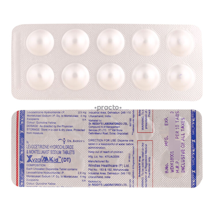 Xyzal M Kid Tablet DT Uses, Dosage, Side Effects, Price, Composition