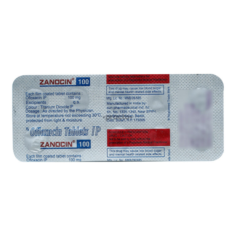 Zanocin 100 MG Tablet Uses, Dosage, Side Effects, Price, Composition