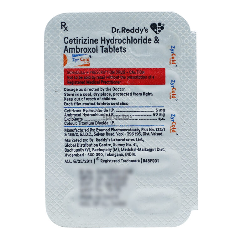ZyrCold Tablet Uses, Dosage, Side Effects, Price, Composition Practo