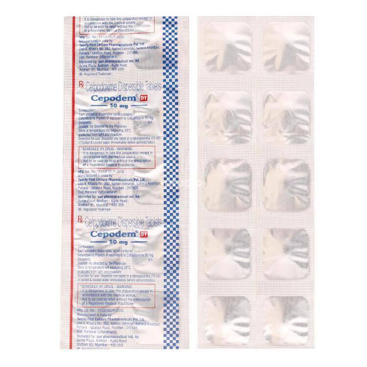 Cepodem 50 Mg Tablet Dt Uses Dosage Side Effects Price Composition Practo
